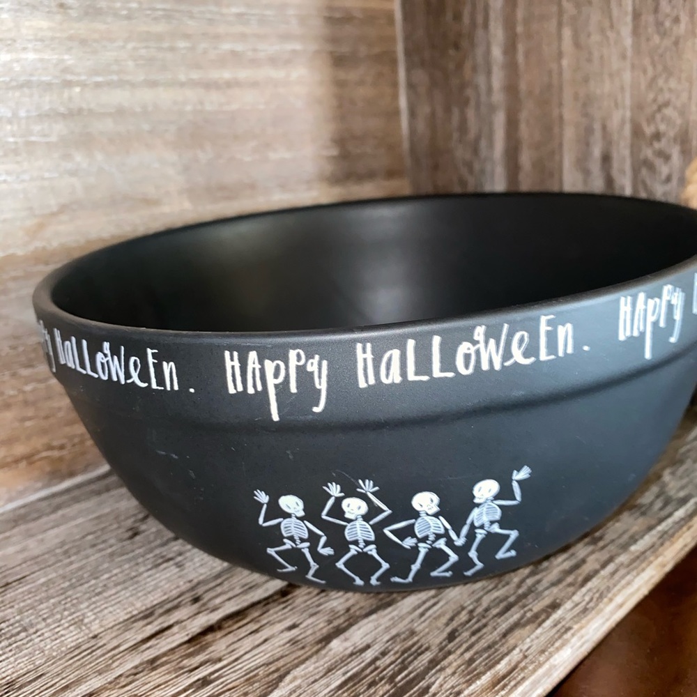 Rae Dunn Happy Halloween Skeletons Mixing Bowl